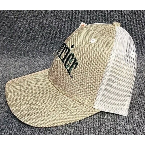 NWT Perrier Water Canvas Trucker Mesh Hat Cap America - Picture 2 of 5